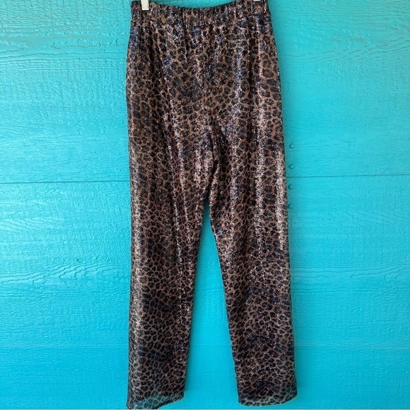 REVOLVE LPA SEQUINS LEOPARD ANIMAL PRINT PULL ON PANTS SIZE SMALL RETAIL $228 - Picture 10 of 14